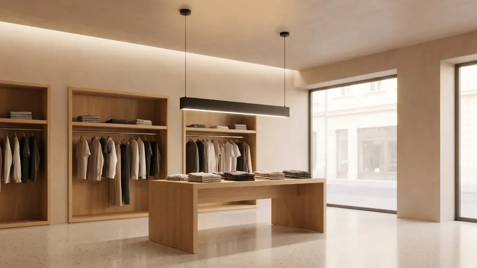 Pendant lighting for retail and showrooms