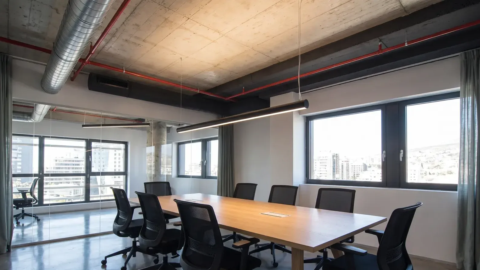 Pendant lighting for meeting rooms and boardrooms